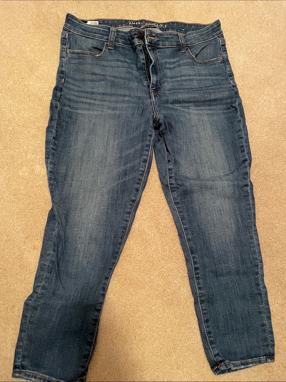 American Eagle Outfitters Women's Medium Blue Skinny Jeans Next Level Stretch